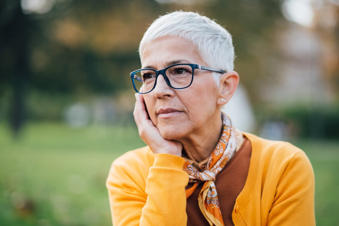 Portrait of serious older woman